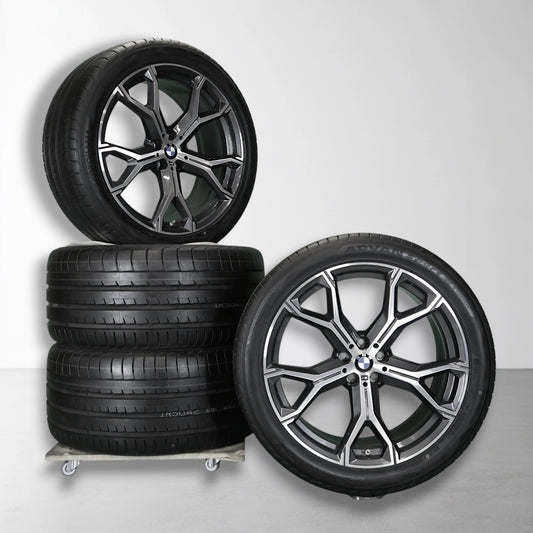 BMW velgset met zomerbanden, 21 inch: lichtmetalen velg met zwart bandenprofiel