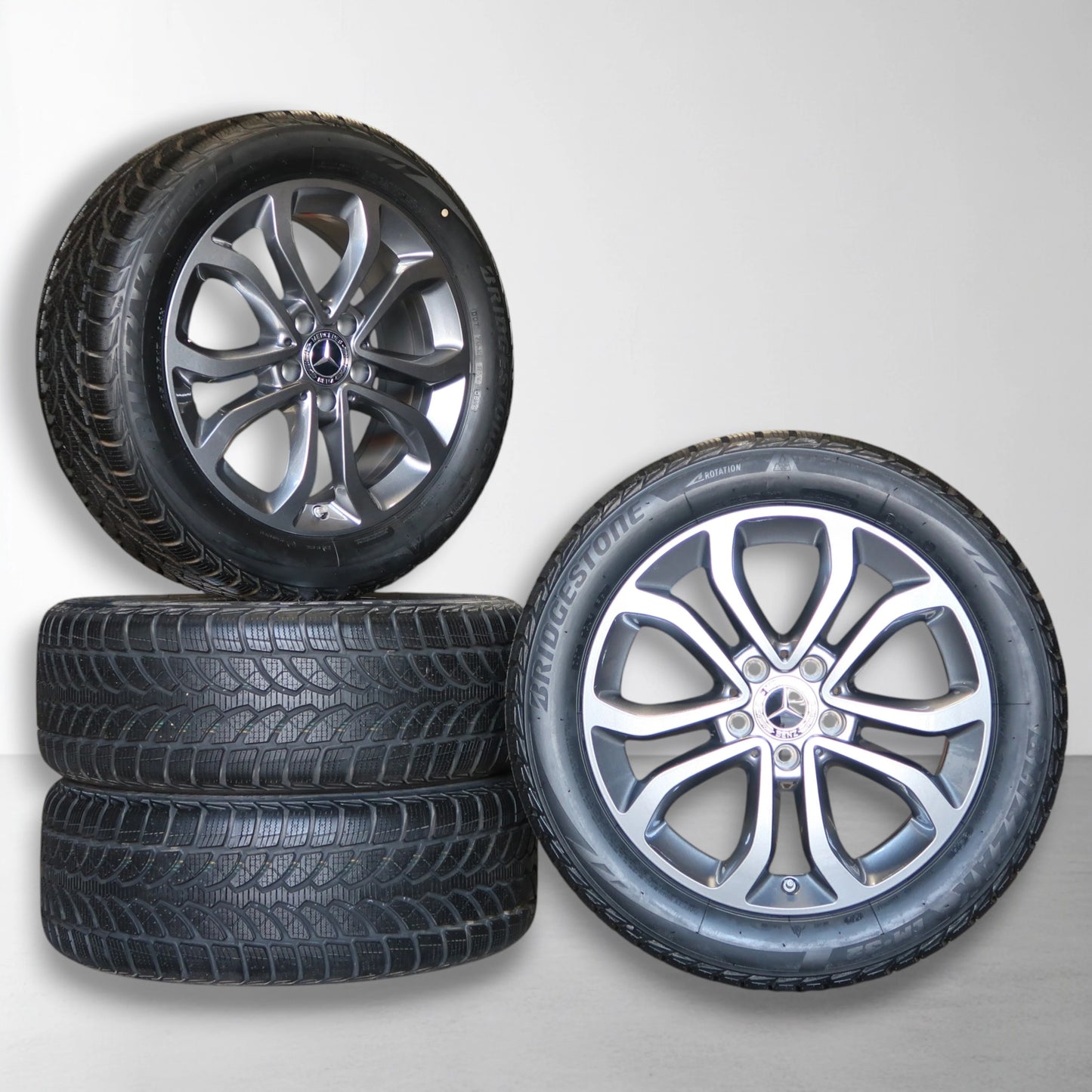 Mercedes C Klasse W205 Avantgarde 17 inch originele velgen A2054010200 | Winterbanden