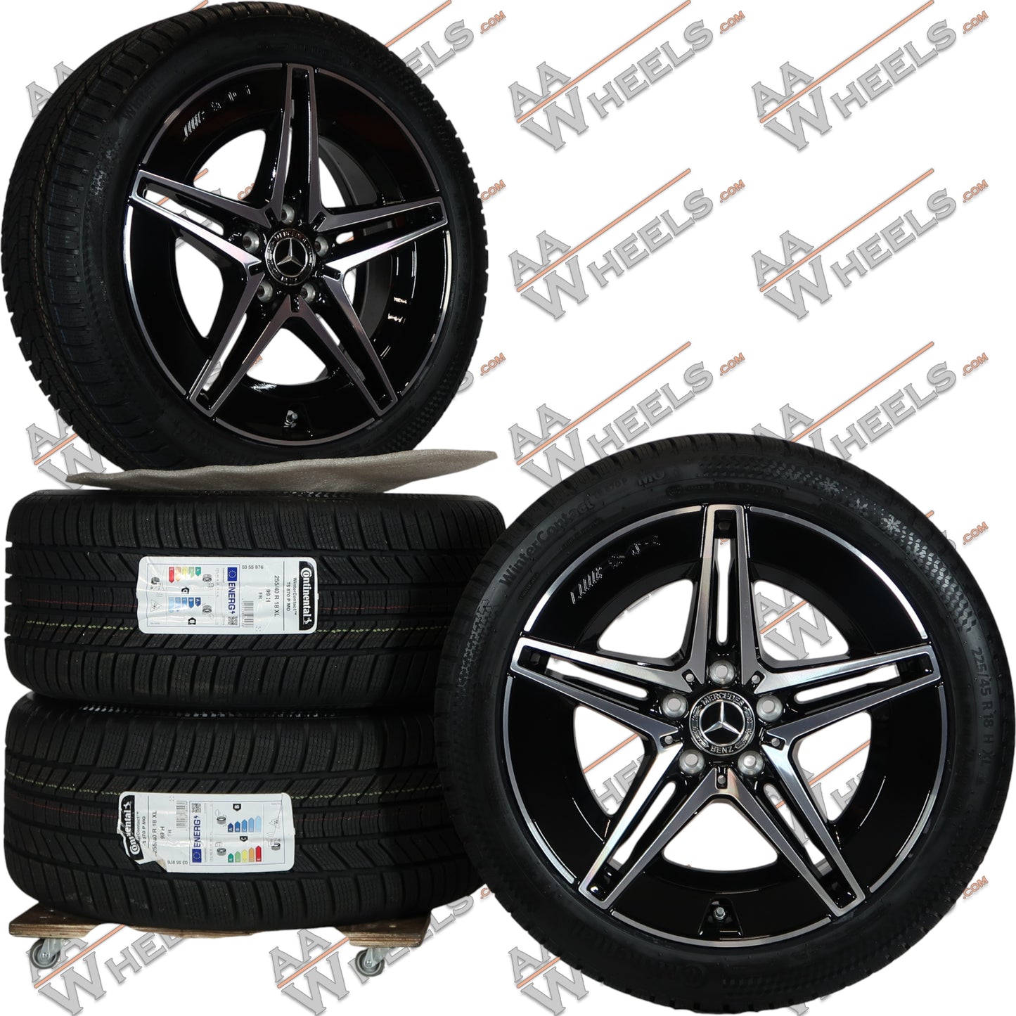 Mercedes C klasse C300e C400e W206 AMG 18 inch originele velgen A2064017600 | A2064016600 | Winterbanden