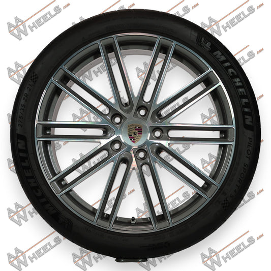 Porsche Panamera 971 G2 Turbo IV 21 inch originele velgen 971601025AB | 971601025AC | Zomerbanden